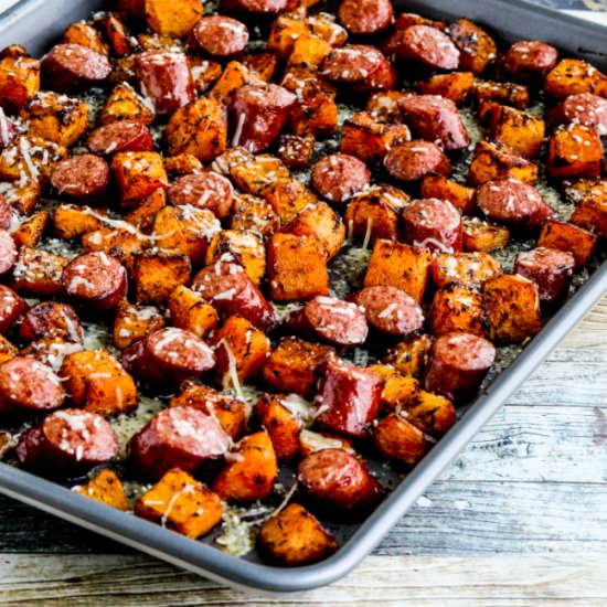 Butternut Squash Sausage Sheet Pan