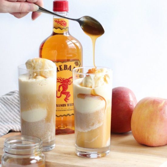 Fireball Caramel Apple Floats