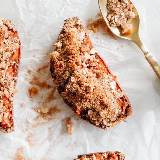 Cinnamon + Walnut Sweet Potatoes