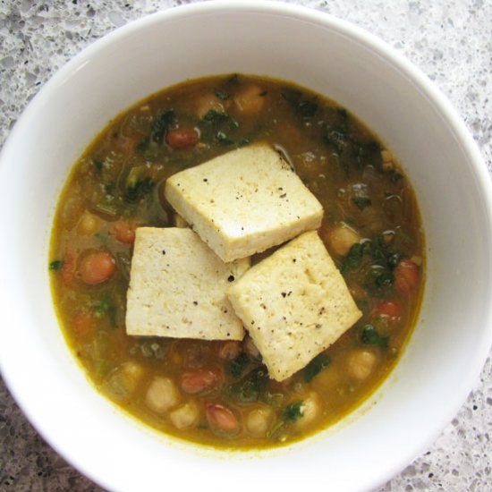 Vegan Green Chile Bean Soup