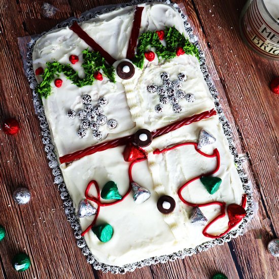 Ugly Christmas Sweater Cake