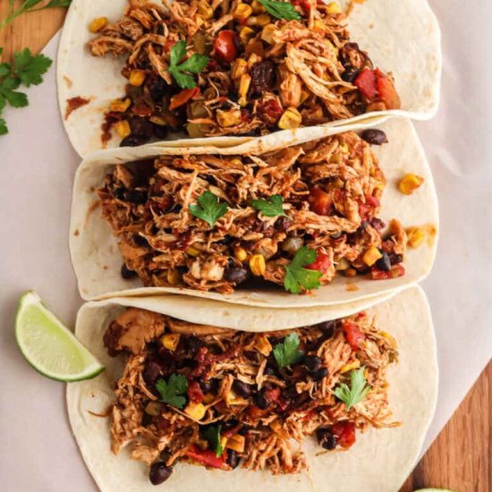 shredded chicken tacos!