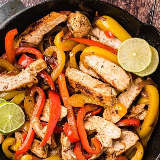 skillet chicken fajitas!