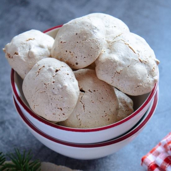 Soft Gingerbread Meringue Cookies