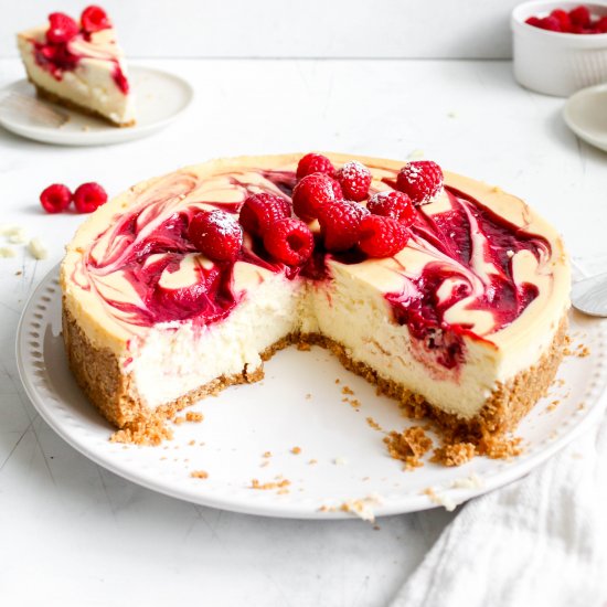 Chocolate raspberry cheesecake