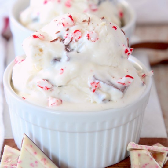 No Churn Peppermint Bark Ice Cream