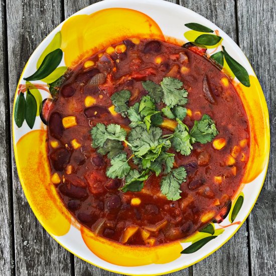 Healthy Vegan Chilli Sin Carne