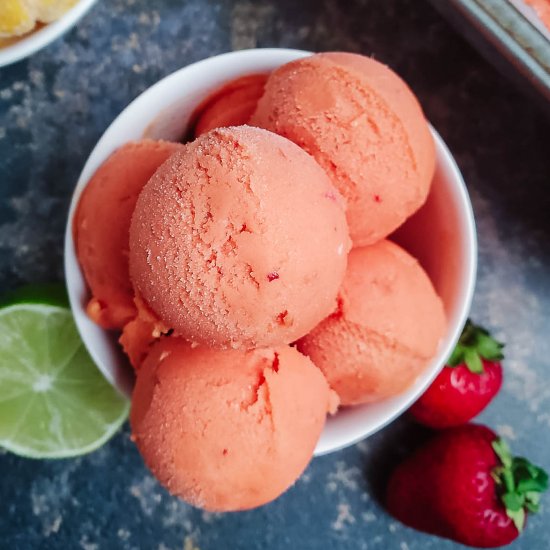 Dairy-Free Mango Raspberry Sorbet