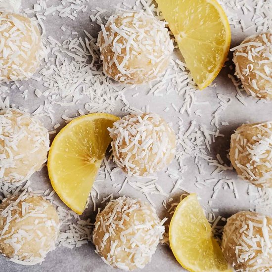 Vegan Lemon Coconut Energy Balls