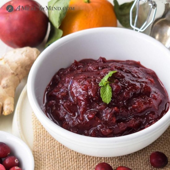 Gingered Cranberry Plum Sauce