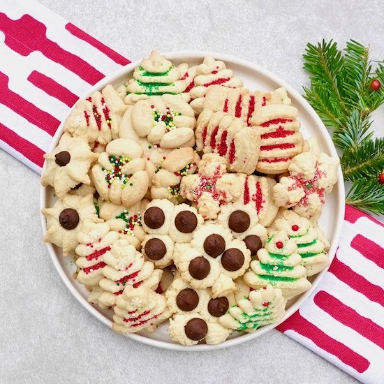 Holiday Spritz Cookies