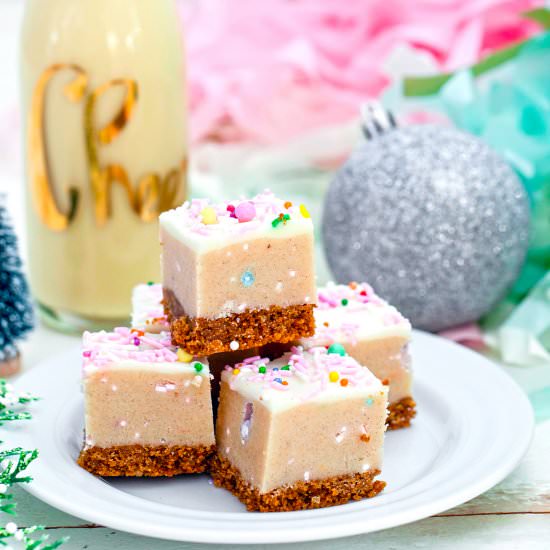 Eggnog Cookie Dough Bars