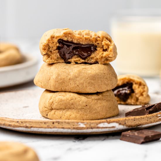 Chocolate Stuffed PB Cookies