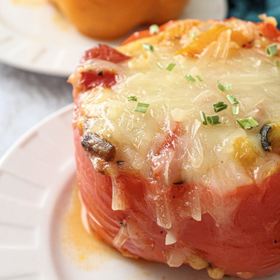 Barley stuffed bell peppers