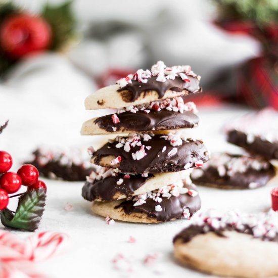 Chocolate Peppermint Butter Cookies