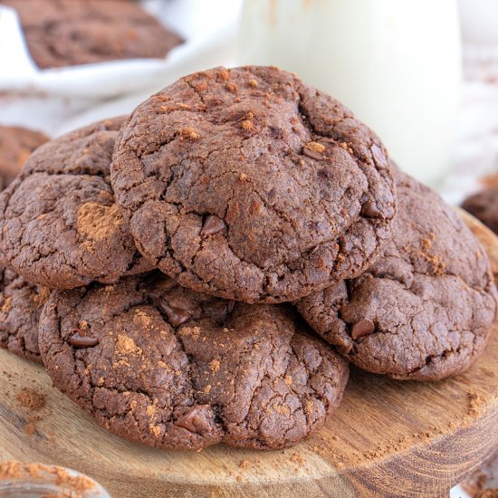 Vegan Chocolate Brownie Cookies