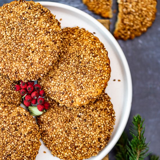 Turkish Tahini Sesame Cookies