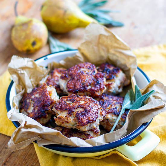 Pear & Sage Chicken Sausage Patties