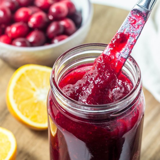 simple cranberry orange jam