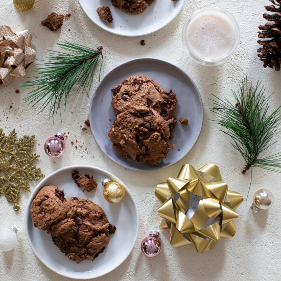 DOUBLE CHOCOLATE BROWNIE COOKIES