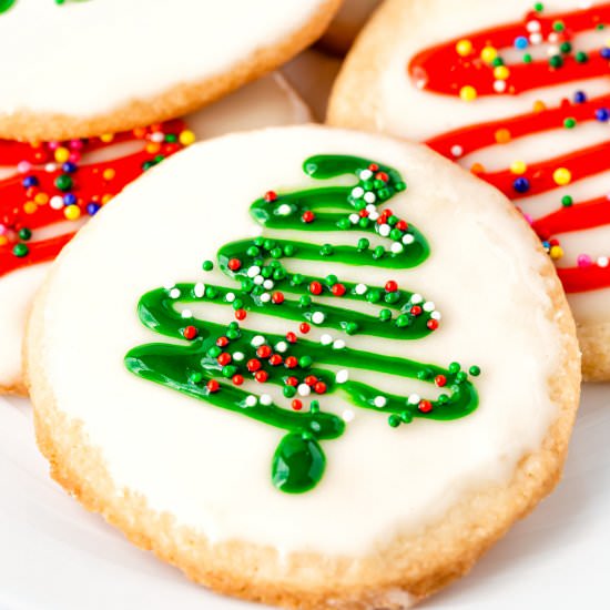 Glazed Shortbread Cookies