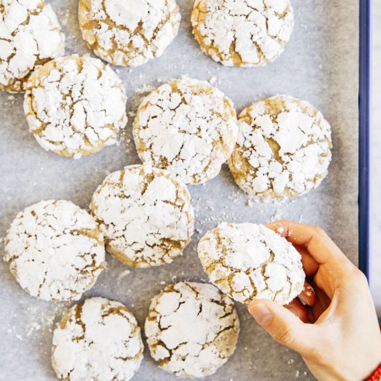 Brown Butter Chai Crinkle Cookies