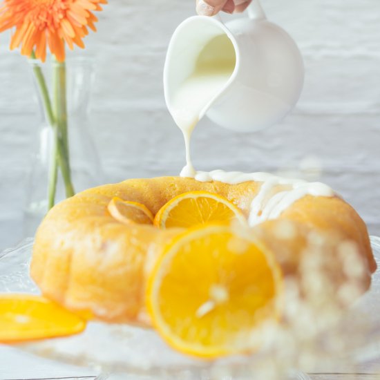 Yummy and soft orange cake