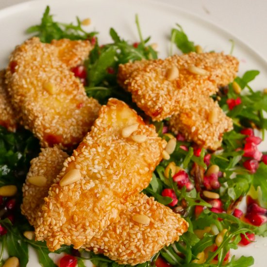 Cypriot Sesame-Crusted Halloumi