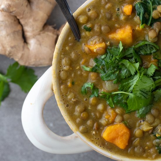 Sweet Potato and Lentil Soup