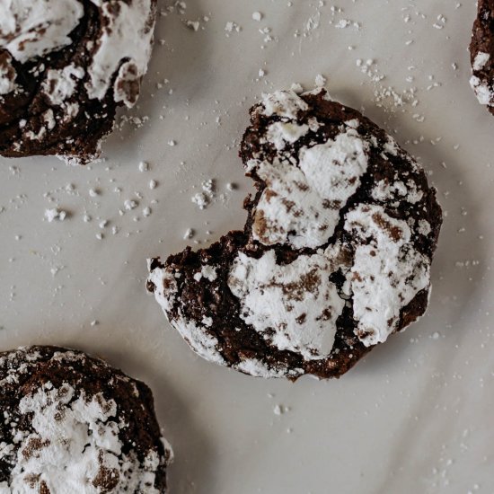 Chocolate Espresso Crinkle Cookies