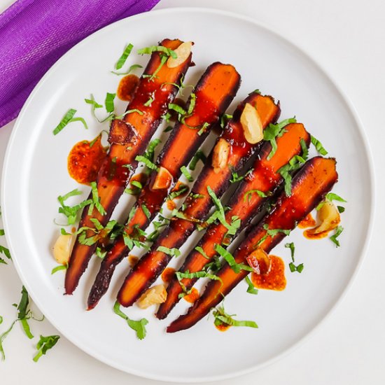 Oven-roasted carrots with balsamic