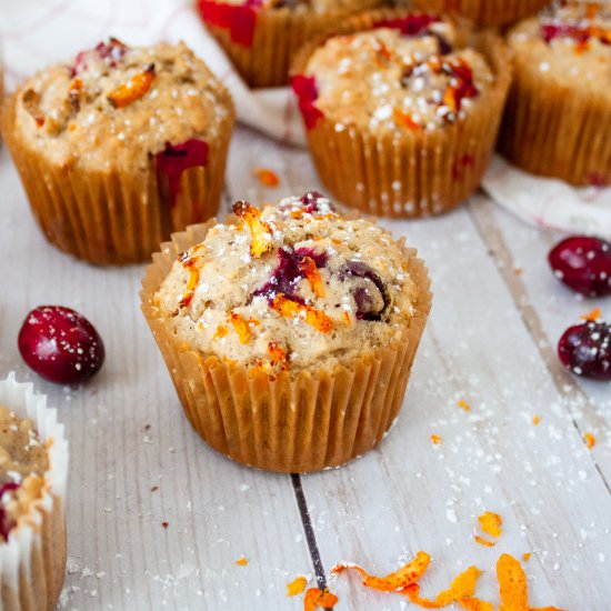 Tangy Cranberry Oatmeal Muffins