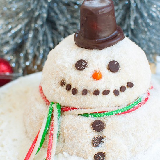 Snowman Cheese Ball Dessert