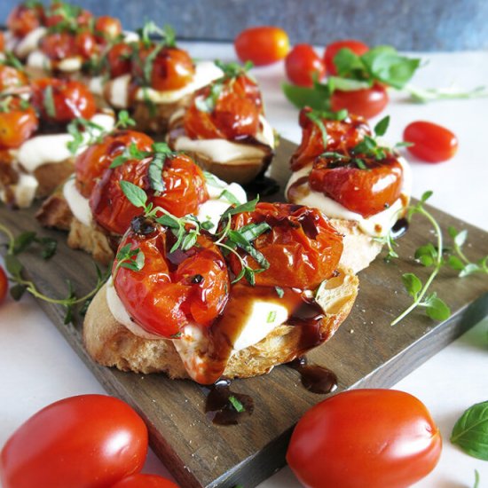 Ricotta Crostini & Roasted Tomatoes