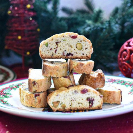 Cranberry Pistachio Biscotti