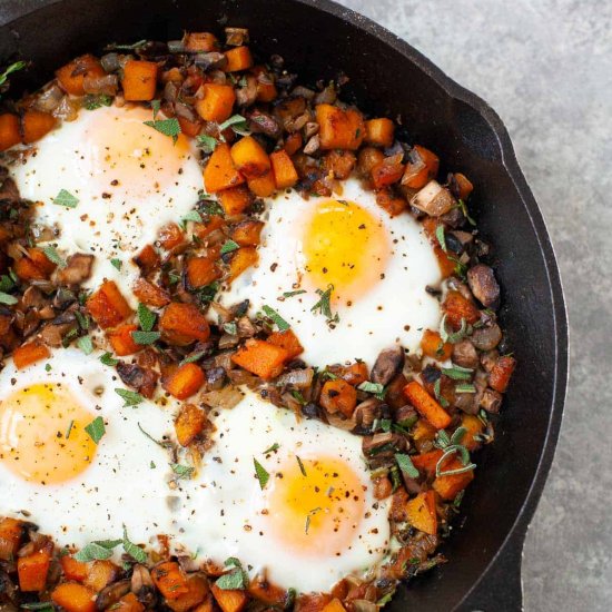 Butternut Squash Hash with Eggs