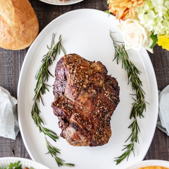 Herb-Roasted Boneless Leg of Lamb