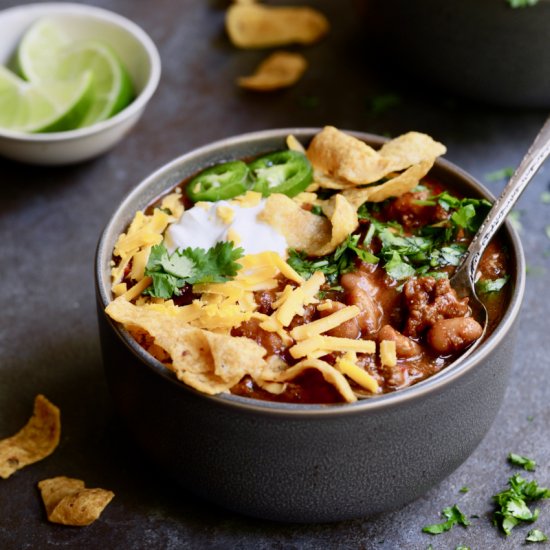 Chipotle Beef and Bean Chili