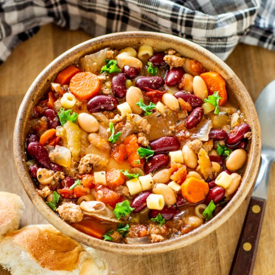 Slow Cooker Pasta e Fagioli