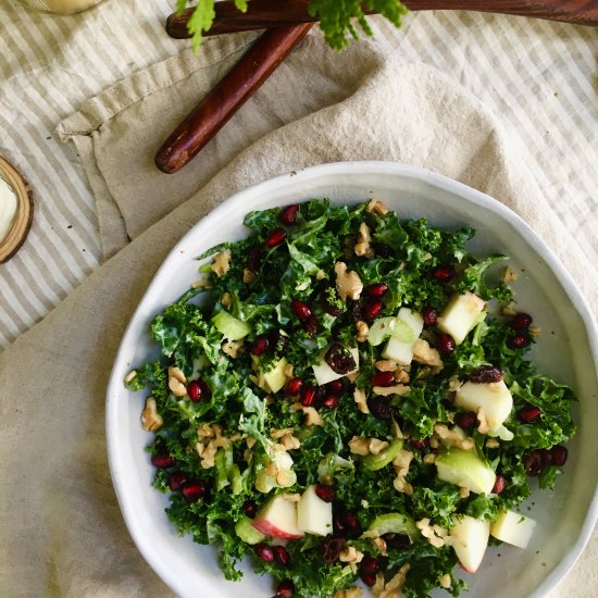 Holiday Kale Waldorf Salad