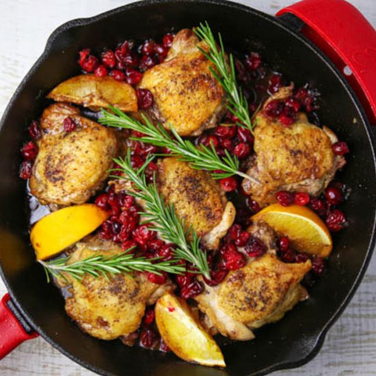 Cranberry Orange Chicken Thighs