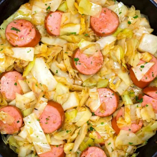 Fried Cabbage and Sausage