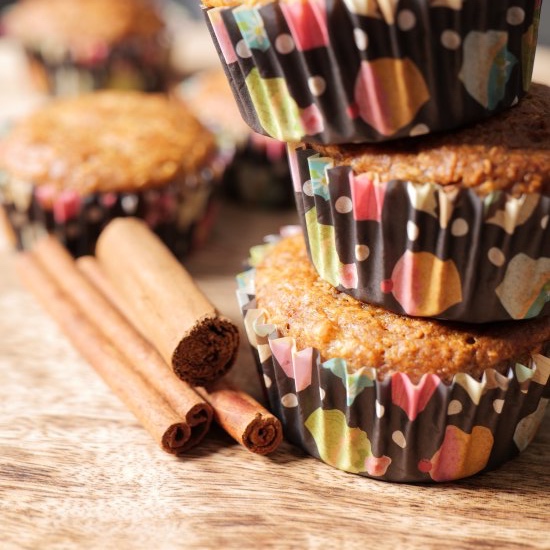 Healthy Banana Carrot Cake Muffins