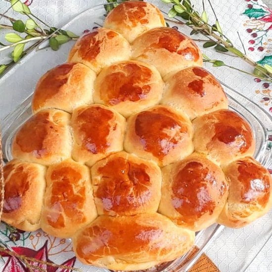 Christmas Tree Homemade Bread Rolls