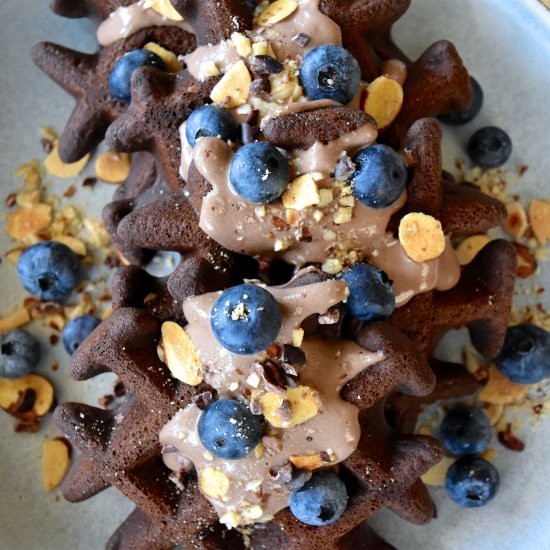 Carob Buckwheat Waffles