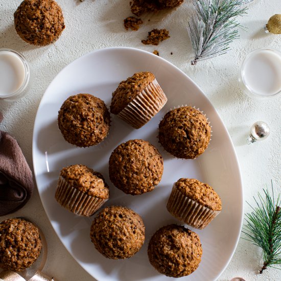 VEGAN GINGERBREAD QUINOA MUFFINS