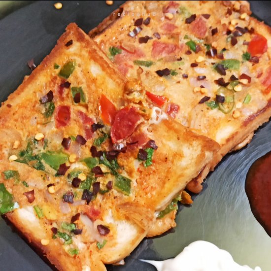 spicy bread omelette