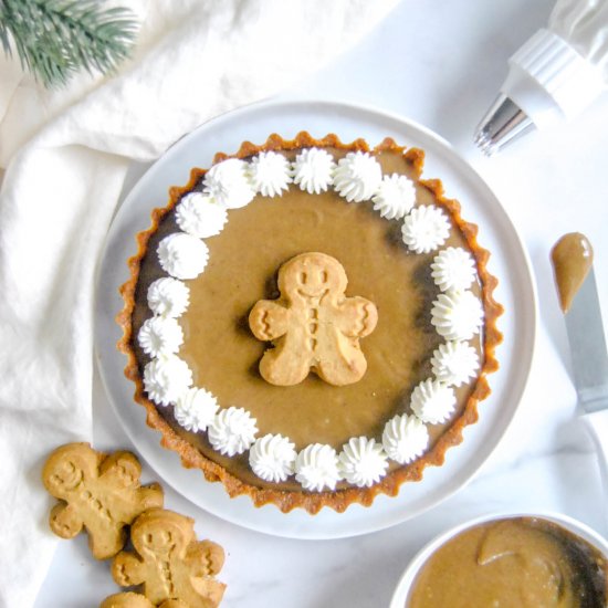 No Bake Gingerbread Cream Tart