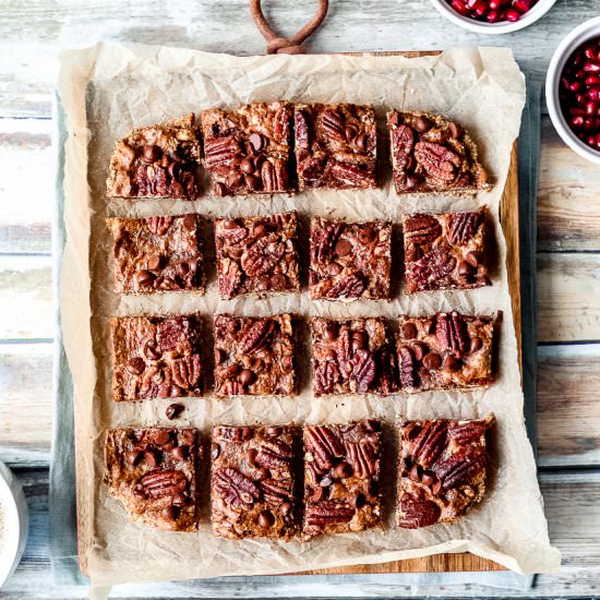 Vegan Pecan Caramel Bars