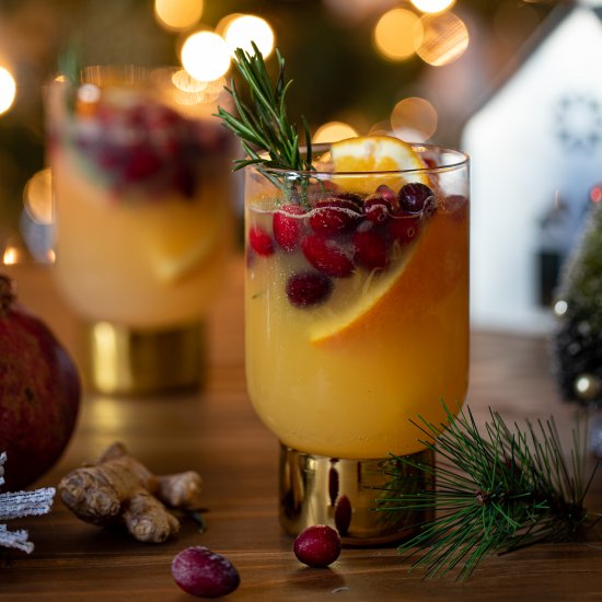 CRANBERRY ORANGE GINGER MOCKTAIL